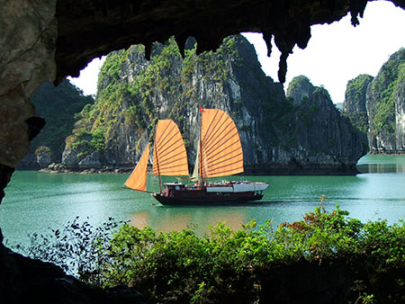 Halong Bay view from Sung Sot cave